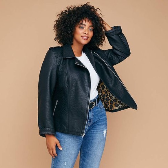 lane bryant leather jacket